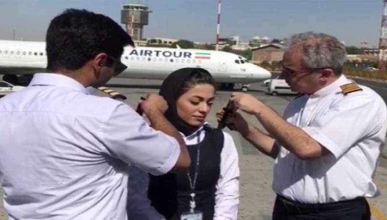 اولین پرواز مستقل نشاط جهانداری خلبان و دومین بانوی کاپیتان ایران