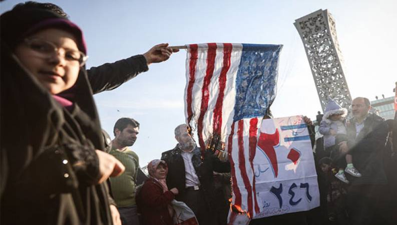 مراسم راهپیمایی ۹ دی در میدان امام حسین (ع) تهران