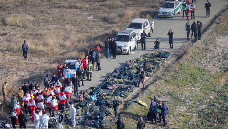 تصاویر هوایی از محل حادثه هواپیمای اوکراینی 