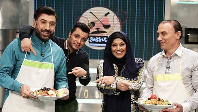 آشپزی علی انصاریان از تقلب در آشپزی تا شوخی با نسرین مقانلو