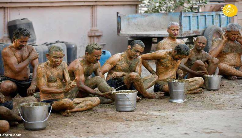 حمام با فضولات گاو برای محافظت در برابر کرونا!