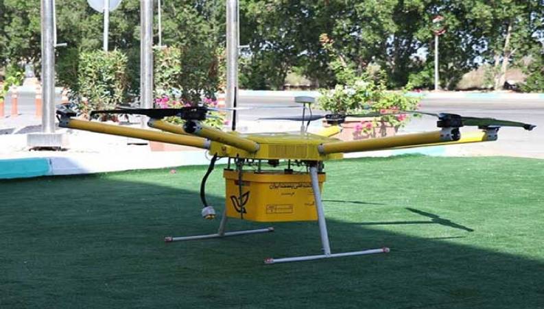 پرواز هادی و هدی  پهپاد های پستی بر فراز کیش