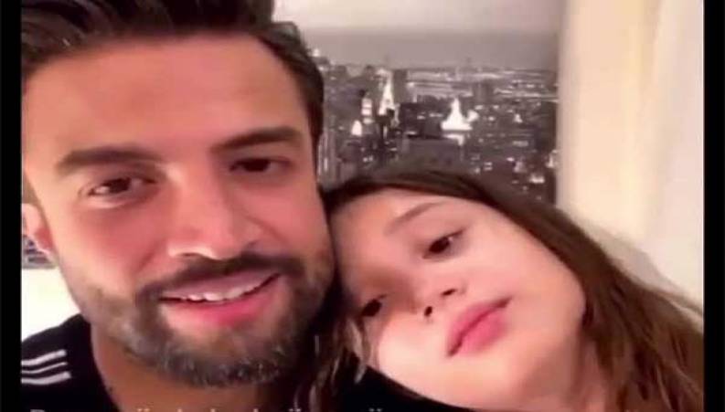 بغض بنیامین بهادری خواننده هنگام لایو با دخترش بارانا