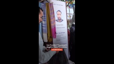 بازارگردی دختر رئیس‌جمهور ایران در حاشیه نشست بریکس در هند + ویدیو