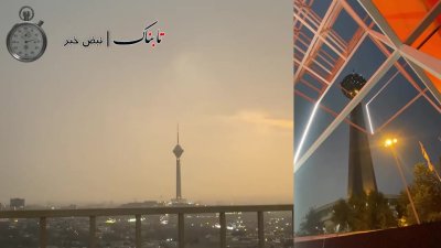 یک عکس استثنایی؛ ثبت لحظه برخورد صاعقه در کمتر از یک ثانیه به دو نقطه از تهران + عکس
