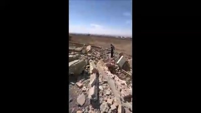 زندان رجایی‌شهر فروریخت / لحظه تخریب برجک زندان + فیلم