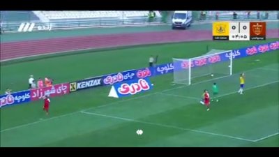 گل اول پرسپولیس در دیدار پرسپولیس - صنعت نفت