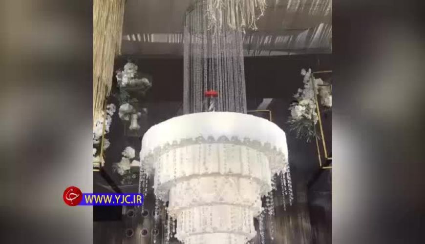 کیک لوکس عروس و داماد، میهمانان را شگفت زده کرد 