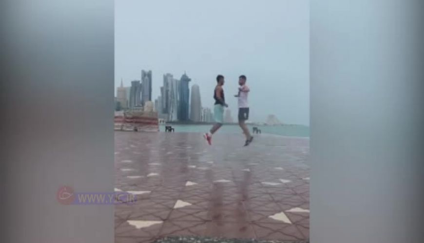 تمرین جالب رضاییان و پورعلی گنجی بدور از کرونا 