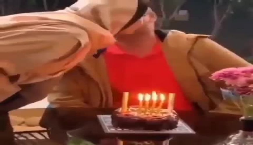 جشن تولد رامبد شکرآبی در کنار همسرش حدیث فولادوند