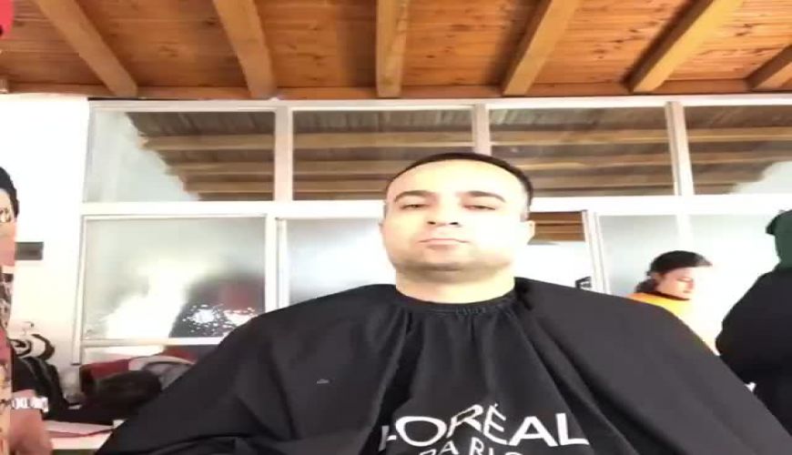 گریم احمد مهران فر در پشت صحنه پایتخت 6 با ماسک