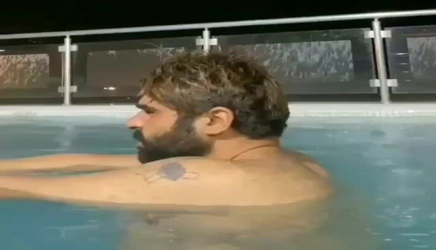 خالکوبی عجیب روی بدن امیر نوری