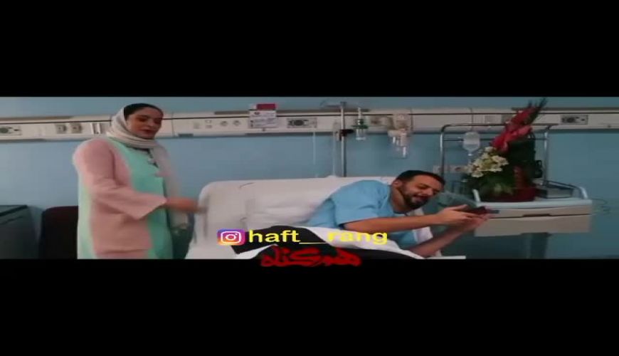 گیم بازی کردن پدرام شریفی  پیمان در پشت صحنه سریال هم گناه 