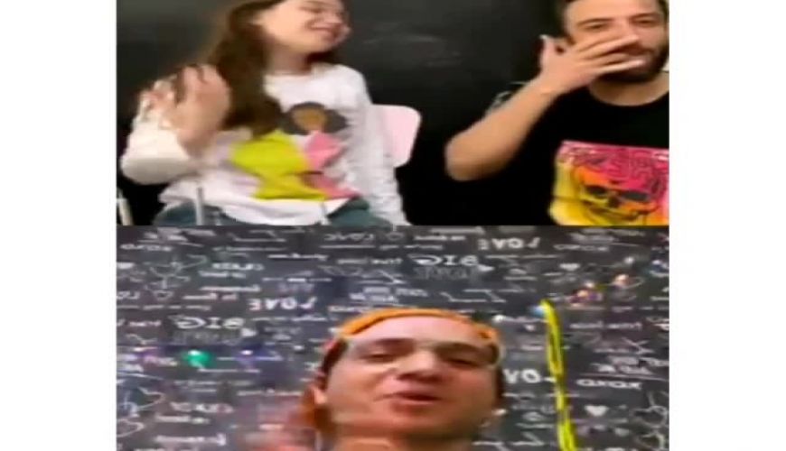 تولد بازی لایو بنیامین و دخترش بارانا با حضور عمو امید