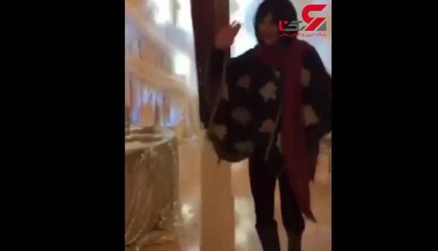 رقص ارژنگ امیر فضلی با گریم زنانه در پشت صحنه یک فیلم