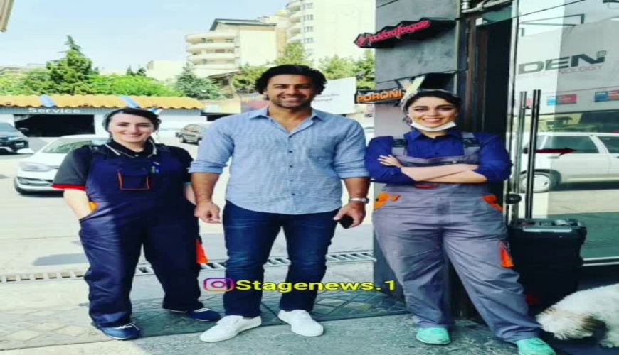 فرهاد مجیدی مربی استقلال در گاراژ دختران مکانیک