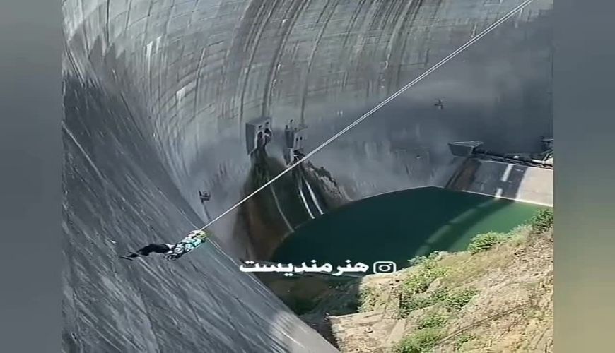 پرش از ارتفاع ترسناک شهرزاد کمالزاده و جیغ های خانم بازیگر