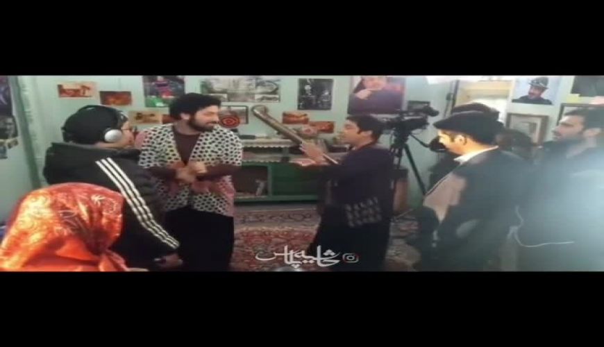 رقص علی صبوری و عباس جمشیدی در پشت صحنه سریال آخر خط