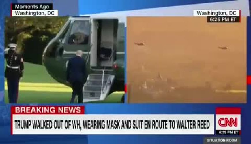 ویدیو و تصاویر از انتقال ترامپ به بیمارستان