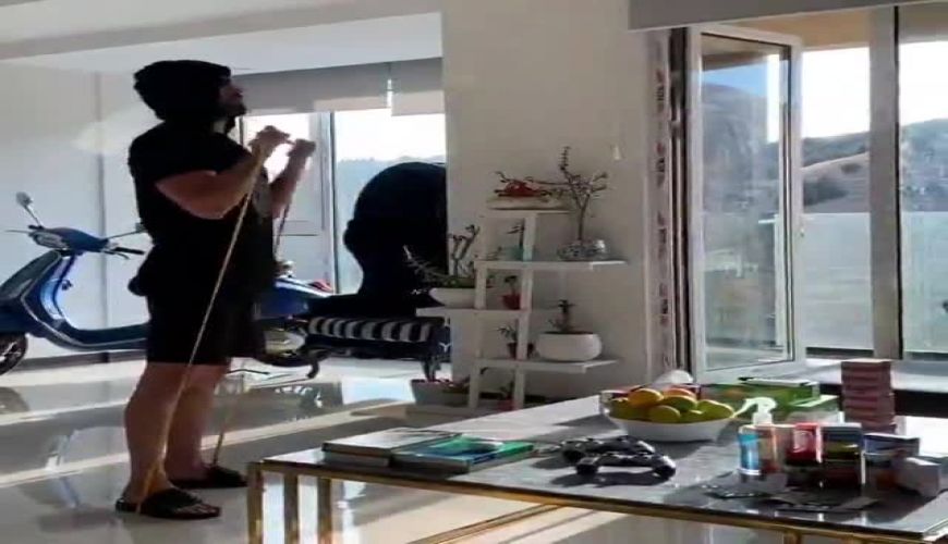 پست جدید سینا مهراد در حال ورزش بعد از بهبودی کرونا