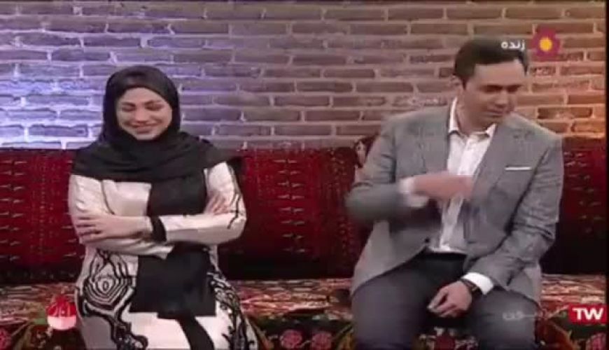 محیا اسناوندی و همسرش مجتبی کشاورز در برنامه یلدایی تلویزیون