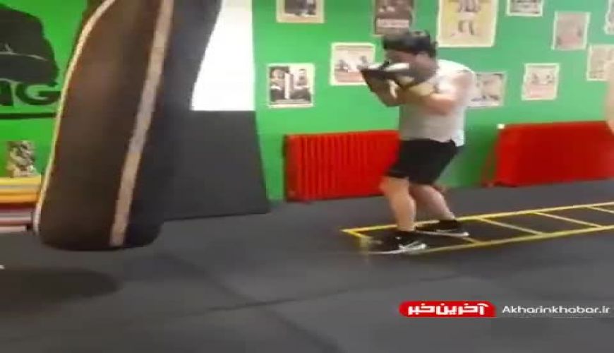 تمرینات حرفه ای «همایون شجریان» در رشته بوکس
