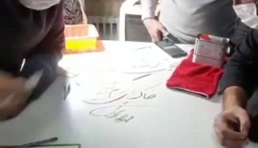 مراحل ساخت با ظرافت سنگ قبر استاد شجریان