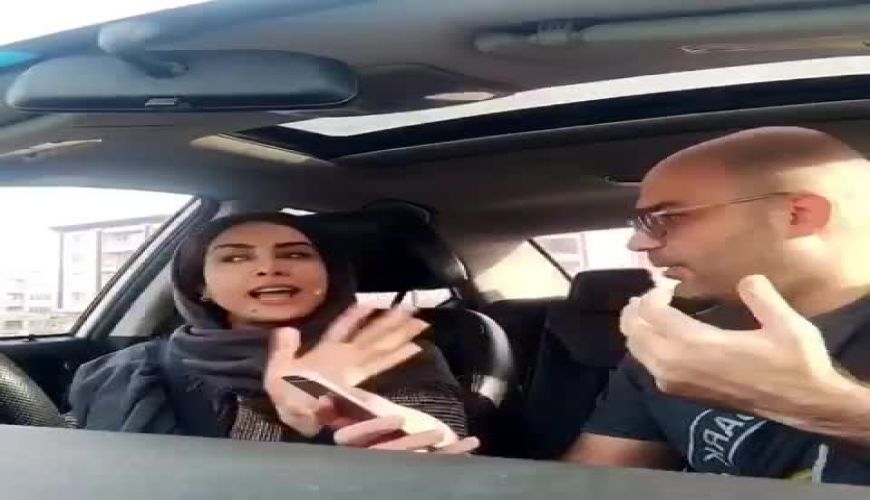 چالش کیان مقدم برای همسرش حدیثه تهرانی در ماشین