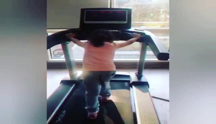 تمرین ورزش گندم دختر زیبای آزاده نامداری در حد تیم ملی