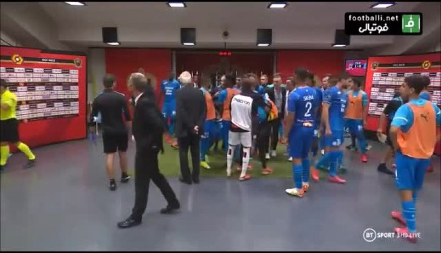  درگیری هواداران نیس با دیمیتری پایه و توقف بازی