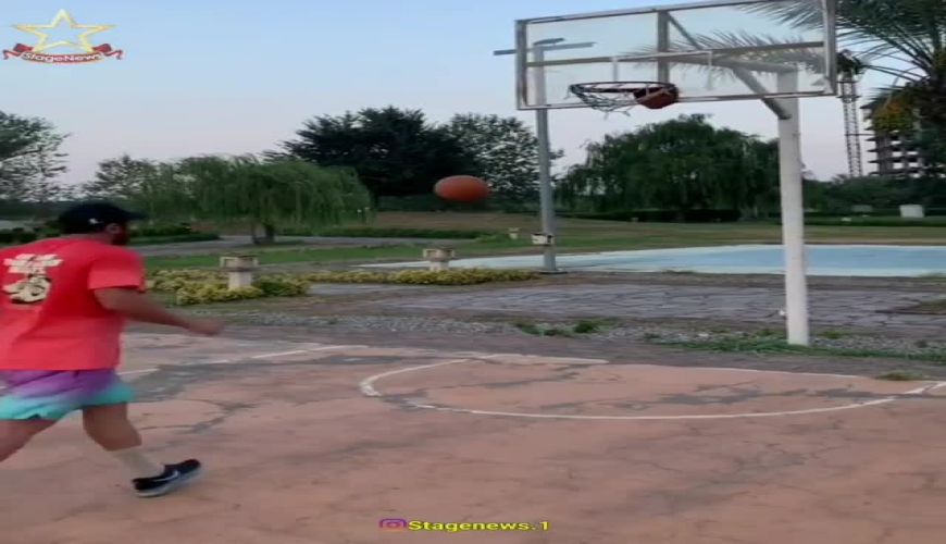 مهارت رضا گلزار در ورزش بسکتبال 