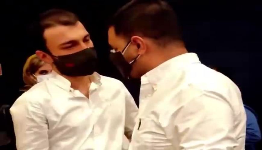 اشک های جواد عزتی دراکران زخم کاری درآغوش پسرش میثم