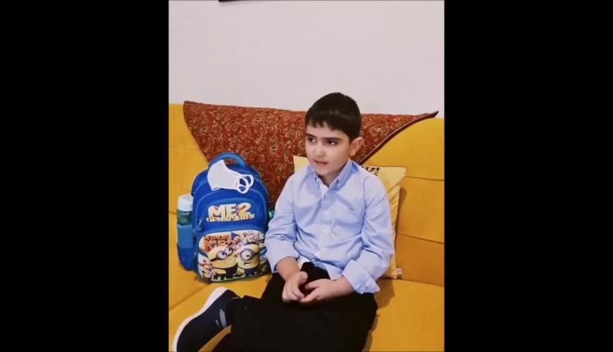 سپیده خداوردی و سانیار در اولین روز مدرسه پسرش