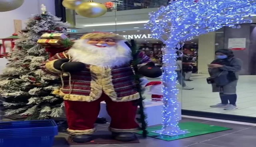 فلور نظری بازیگر در فروشگاه اسباب بازی فروشی بابا نوئل در آلمان