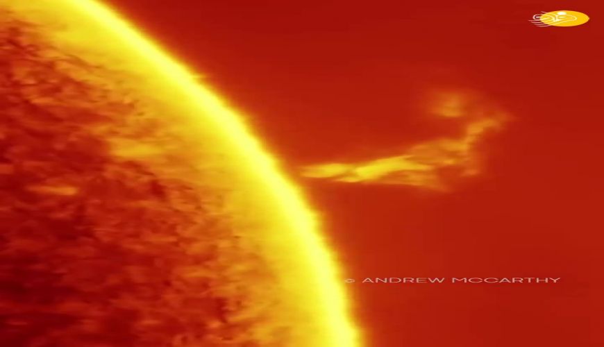 ویدئویی جالب از بارش باران خورشیدی