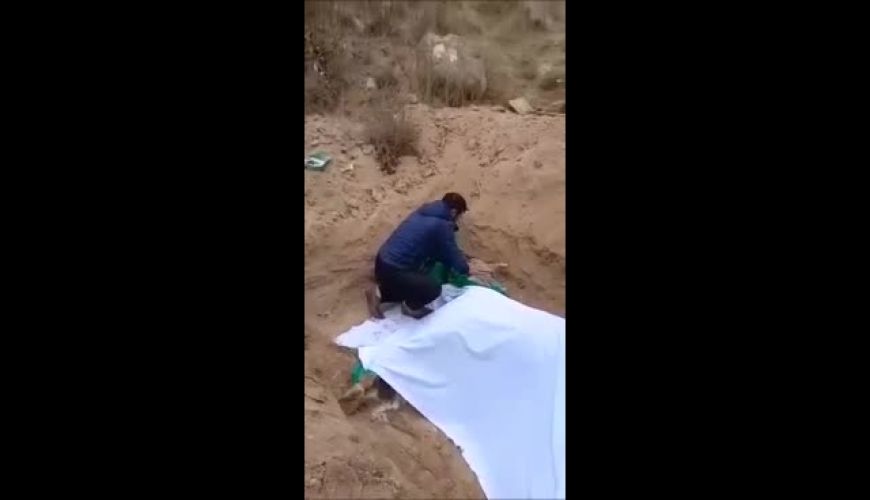  مراسم خاک‌سپاری اسبی که ده سال در تعزیه نقش ذوالجناح را داشته