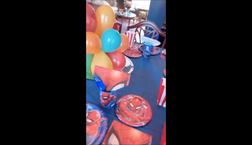 جشن تولد لاکچری پسر رضا قوچان نژاد با  تم مرد عنکبوتی 