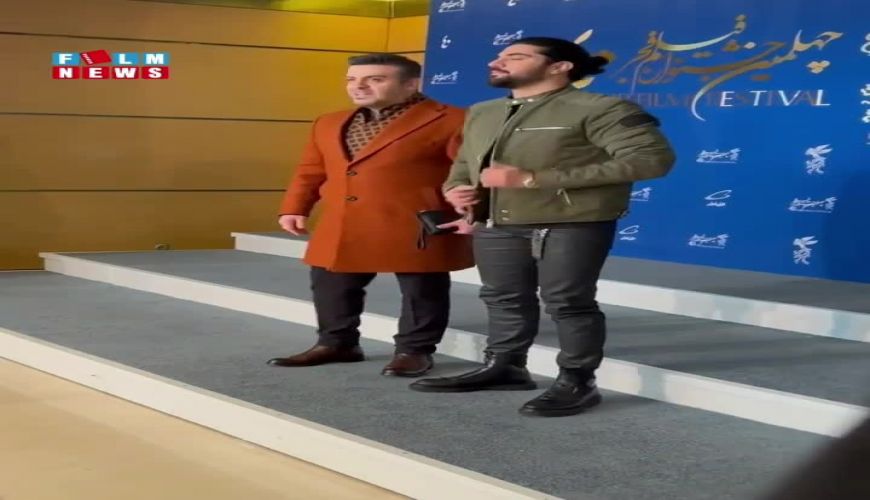 بهرنگ علوی و سینا مهراد در فوتوکال فیلم «شادروان» در برج میلاد