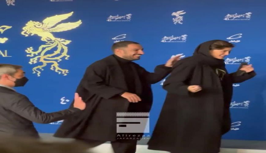 ست لباس نوید محمدزاده و فرشته حسینی در کاخ جشنواره