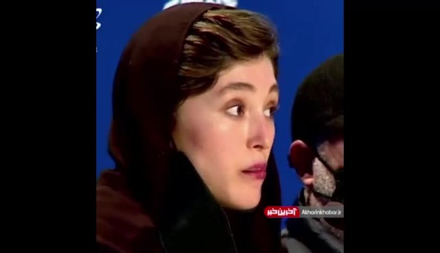 بغض فرشته حسینی  در نشست خبری فیلم «دسته دختران»