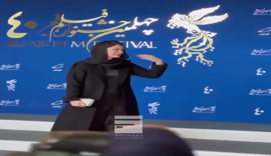 خوشحالی زیاد شادی کرم وردی در کنار همسرش در جشنواره 