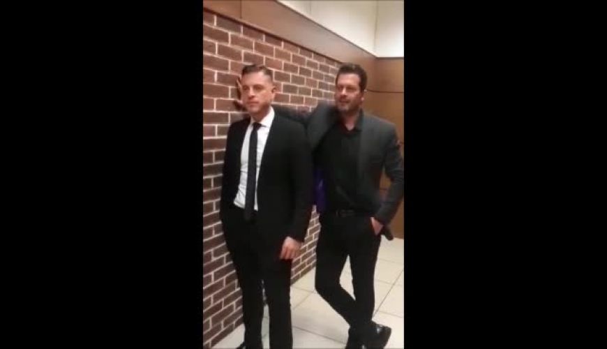 علی بوراک بازیگر ترکیه ای و پژمان بازغی در پردیس کوروش