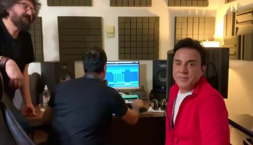 پشت صحنه ضبط تیتراژ عیدانه عموپورنگ برای تلویزیون