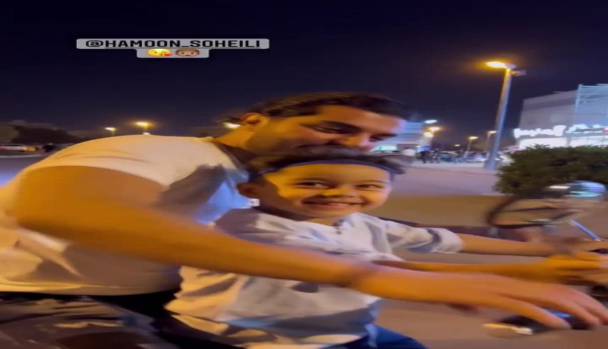 موتور سواری سینا مهراد و برادر زاده اش هامون ساعدی