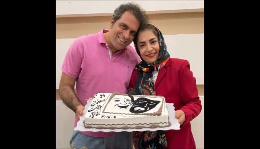جشن تولد ساناز سماواتی با کیک خاص همراه همسرش