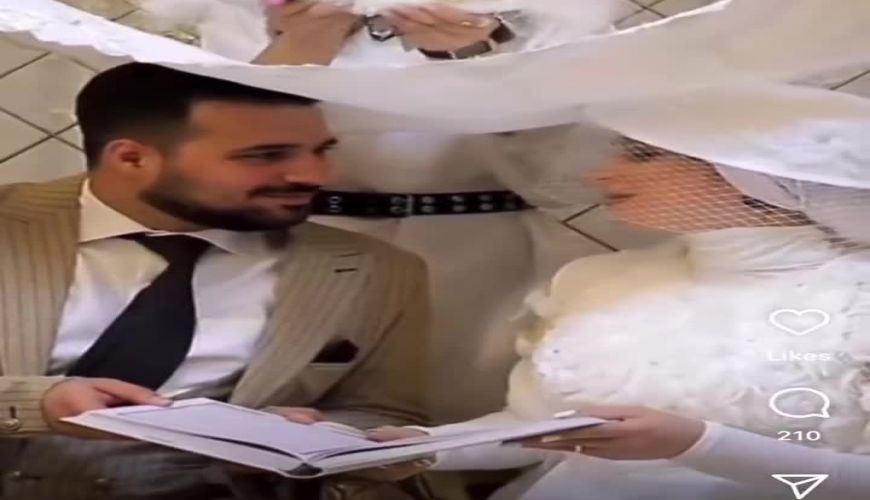 قیافه بامزه‌ داماد هنگام بله گفتن عروس که در فضای مجازی پر بازدید شد