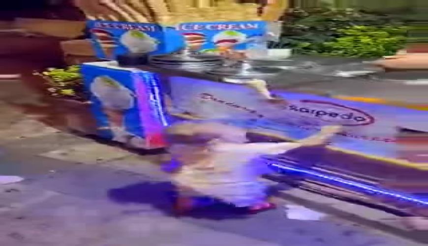 جدال بستنی فروش شوخ طبع ترکیه‌ای و بچه بی‌اعصاب اروپایی که به خیر گذشت