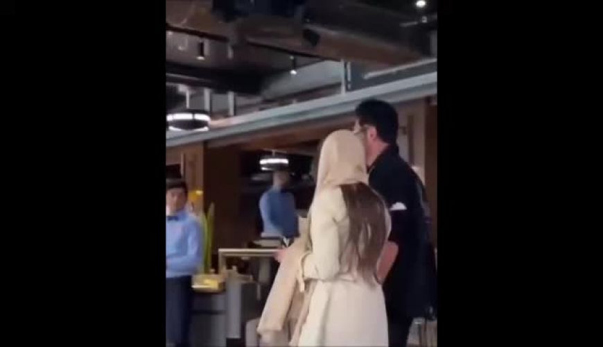 رضا گلزار و همسرش آیسان برای اولین بار با هم در رستوران شکار عکاسان شدند