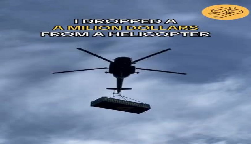 باورنکردنی اما واقعی ؛ ویدیویی از بارش یک میلیون دلار پول نقد بر سر مردم