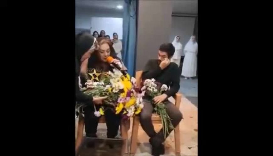گریه تلخ نسرین مقانلو برای پسرش ارشیا در مراسم تقدیر از پزشکان